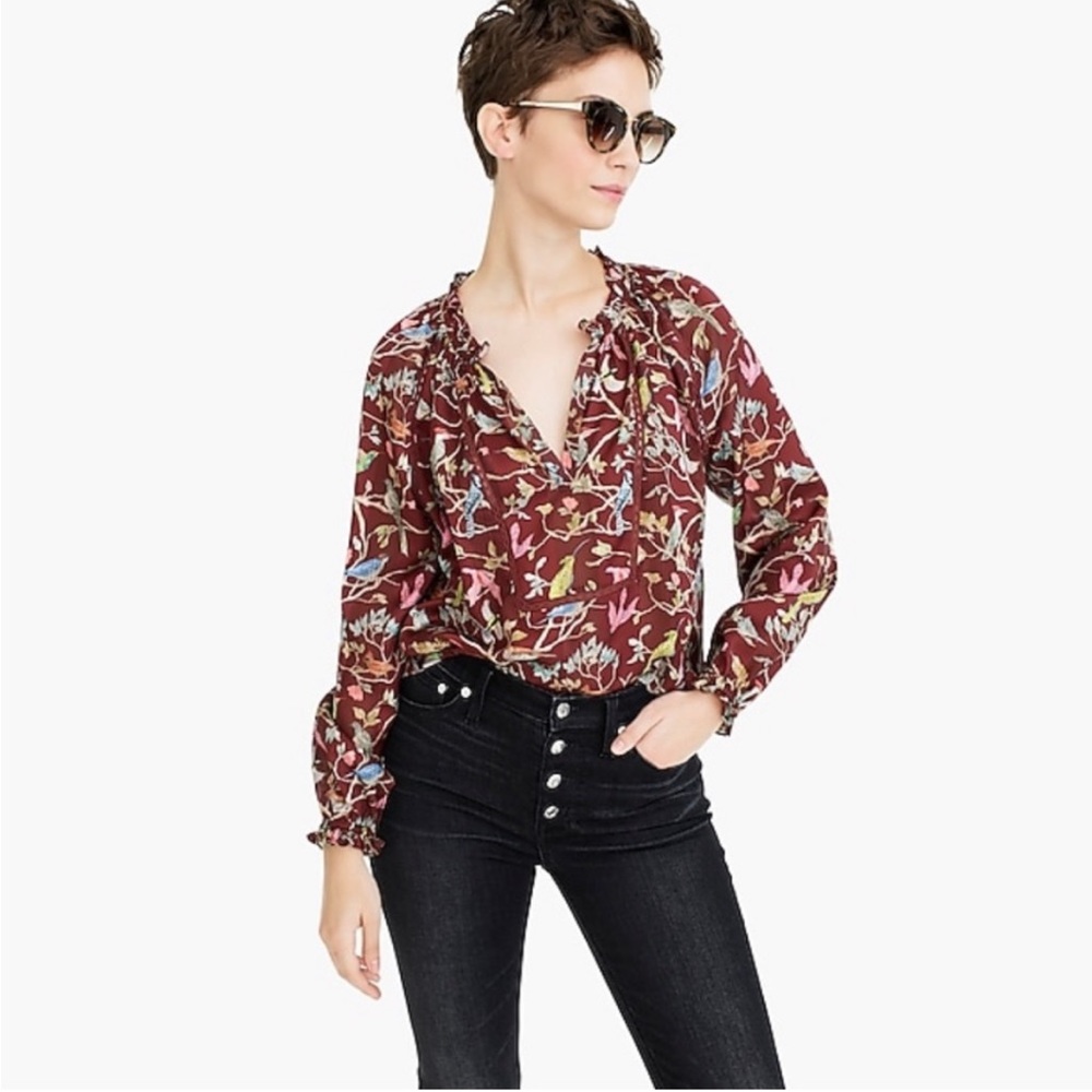 J.Crew Point Sur Ruffle-Neck Popover - Picture 3 of 14